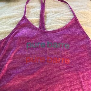 Purple skinny strap pure barre tank size Large